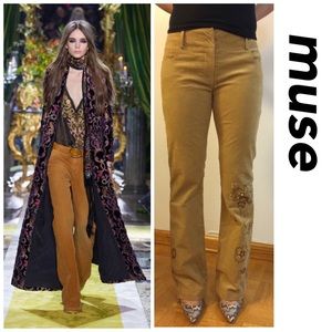 🍏BOGO🍏MUSE Corduroy Embroidery Sequin Pants